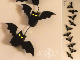 Plotterdatei Deko Fledermaus-Lichterkette