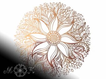 Plotterdatei Folienmotiv Blumen-Kreis-Doodle