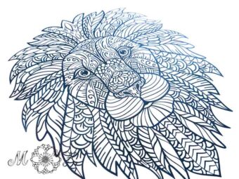 Plotterdatei Folienmotiv Löwe-Tangle