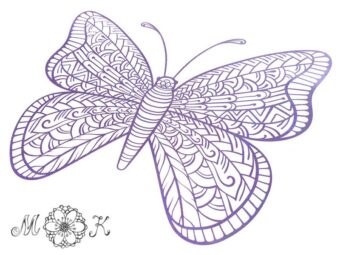 Plotterdatei Folienmotiv Schmetterling-Tangle