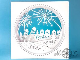 Plotterdatei Tunnelkarte frohes neues Jahr