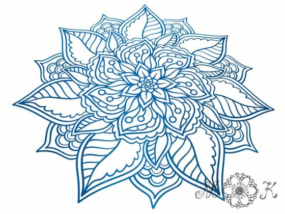 Plotterdatei florales Mandala-Doodle