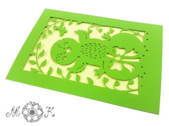 Plotterdatei Faltkarte Küken auf Ei