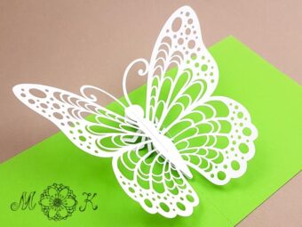 Plotterdatei Pop-up-Karte Schmetterling