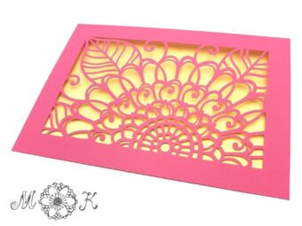 Plotterdatei Faltkarte Blumen-Doodle 2