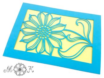 Plotterdatei Faltkarte Blume 2