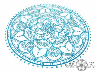 Plotterdatei Folienmotiv Mandala-Doodle 10 mit Strass
