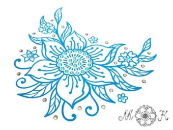 Plotterdatei Folienmotiv Blume mit Strass