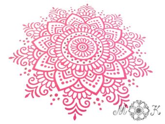 Plotterdatei Folienmotiv Mandala-Doodle 13 mit Strass