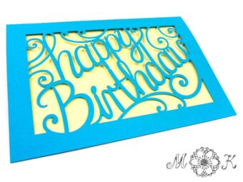 Plotterdatei Faltkarte happy Birthday