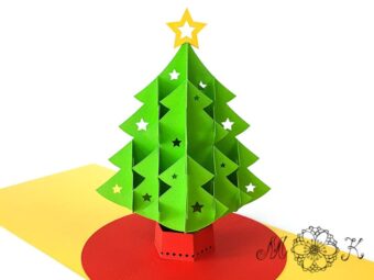 Plotterdatei Pop-up-Karte Weihnachtsbaum