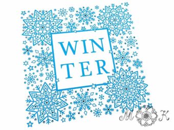 Plotterdatei Folienmotiv Winter mit Strass