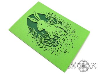 Plotterdatei Faltkarte Hase