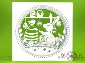 Plotterdatei Tunnelkarte Osterhase in Eier-Werkstatt