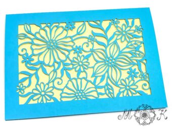 Plotterdatei Faltkarte Blumen 2