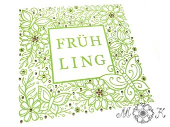 Plotterdatei Folienmotiv Frühling mit Strass