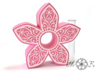 Plotterdatei Deko Reagenzglashalter Blume
