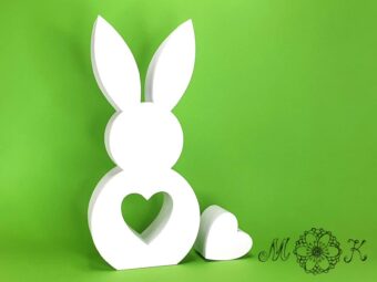 Plotterdatei Deko Hase mit Herz
