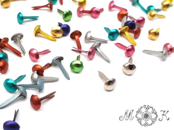 Rundkopfklammern bunt metallic