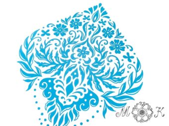 Plotterdatei Folienmotiv Blumen-Raute