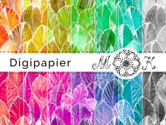 Digipapier Blätter