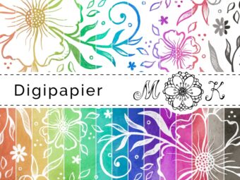 Digipapier Blumen