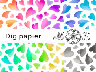 Digipapier Herzen