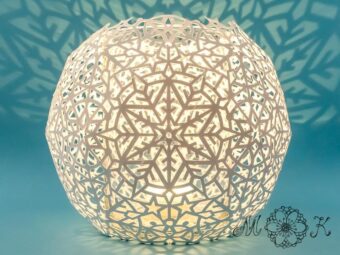 Plotterdatei Deko Windlicht-Kugel Schneeflocken
