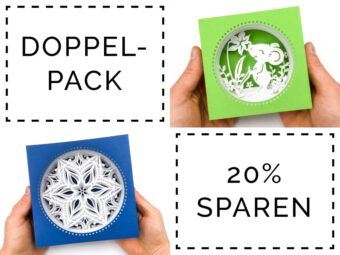 Plotterdatei Klapp-Karten Erweiterung Doppelpack