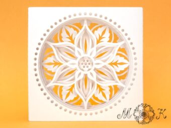 Plotterdatei Mini-Tunnelkarte Blume