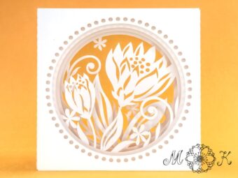 Plotterdatei Mini-Tunnelkarte Blumen