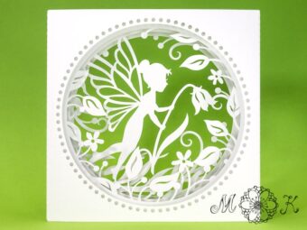Plotterdatei Tunnelkarte Fee mit Blume