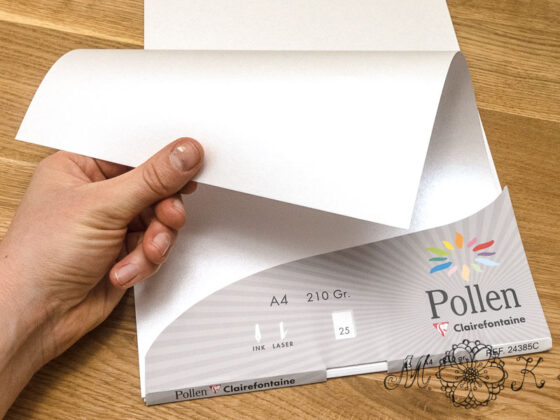 Papier perlmutt weiß