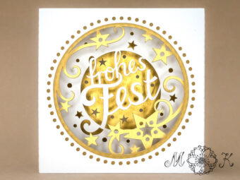 Plotterdatei Mini-Tunnelkarte frohes Fest
