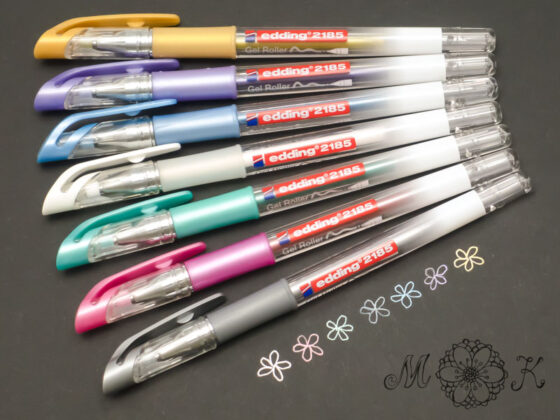 Gelroller Set weiß, gold, silber, blau, grün, pink, violett