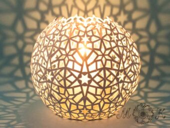 Plotterdatei Deko Windlicht-Kugel 7 mit Zeichnung