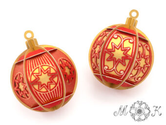 Plotterdatei Deko Christbaumkugel ohne Kleben Mini-Kugel Erweiterung Stern-Dekor-Set mit Zeichnung