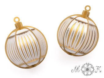 Plotterdatei Deko Christbaumkugel ohne Kleben Mini-Kugel Erweiterung Streifen-Dekor-Set mit Zeichnung