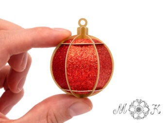 Plotterdatei Deko Christbaumkugel ohne Kleben Mini-Kugel