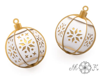 Plotterdatei Deko Christbaumkugel ohne Kleben Mini-Kugel Erweiterung Stern-Dekor-Set 3