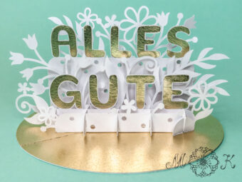 Plotterdatei Pop-up-Aufsteller Alles Gute