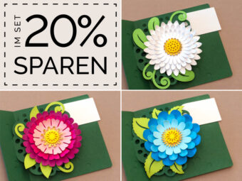 Plotterdatei Set Pop-up-Karte Dreh-Blume Erweiterung Motiv-Varianten