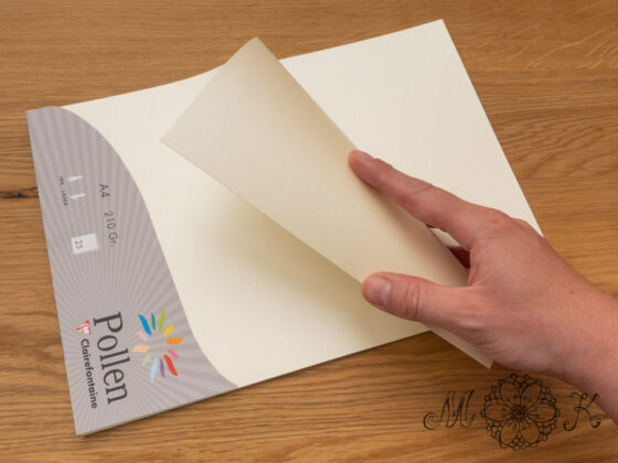 Papier perlmutt elfenbein