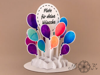 Plotterdatei Pop-up-Aufsteller Ballons mit Schild