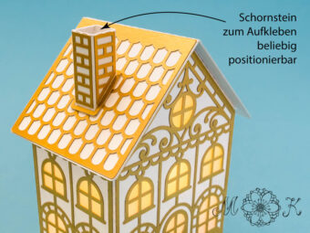 Plotterdatei Verpackung Haus Erweiterung Schornstein