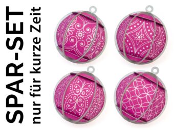 Spar-Set Plotterdatei Deko Kugel ohne Kleben 4 Dekore