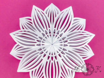 Plotterdatei Deko Fächer-Blume 6
