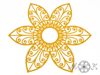 Plotterdatei Folienmotiv Schnörkel-Blume für Blume Maren